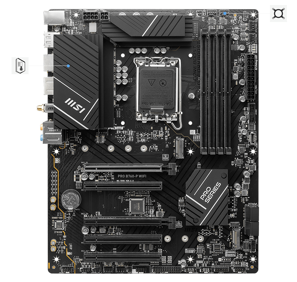 MSI PRO B760-P WiFi Motherboard